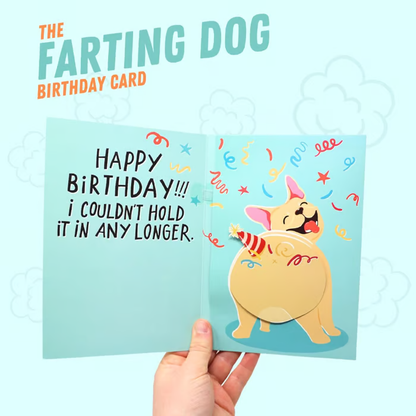 🏆Easter Hot Sale 49% OFF🎉🎂Farting Dog Birthday Card - Funny Birthday Card for Men Women Kids