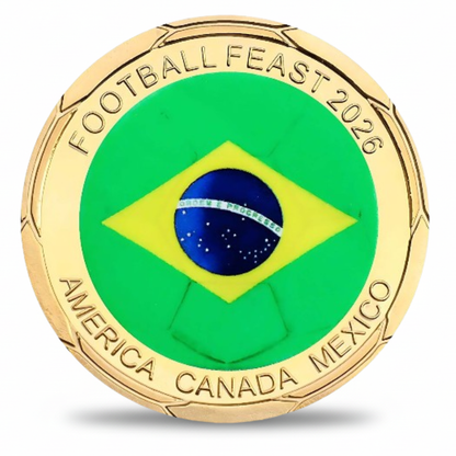🏆 Flash Sale: 60% OFF ⚽Football Feast 2026 Coin – World Cup Collectible