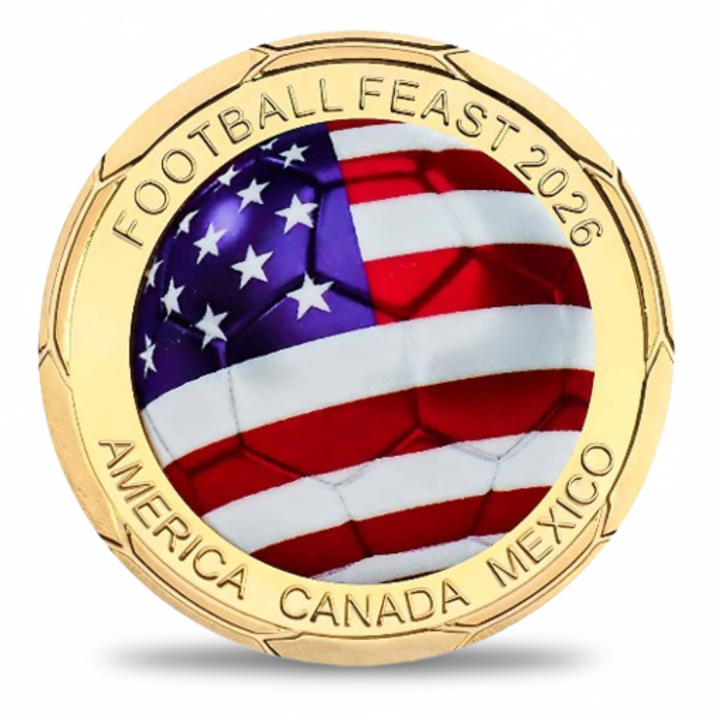 🏆 Flash Sale: 60% OFF ⚽Football Feast 2026 Coin – World Cup Collectible